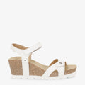 Julia Basics sandalias de piel con forro interior de piel. blanco