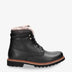 P03 Aviator Igloo botas de piel con forro interior de pelo natural. negro