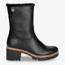Piola botas de piel con forro interior de pelo. negro