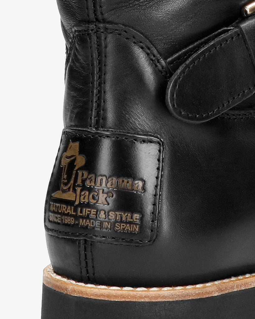 Amberes Igloo Trav botas de piel con forro interior de pelo natural. negro