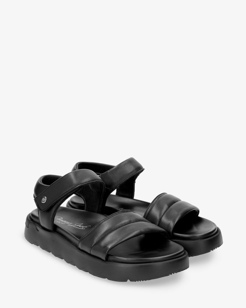 Bety sandalias de piel con forro interior de piel. negro