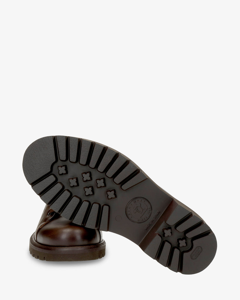 Biel zapatos de piel con forro interior de piel. marron