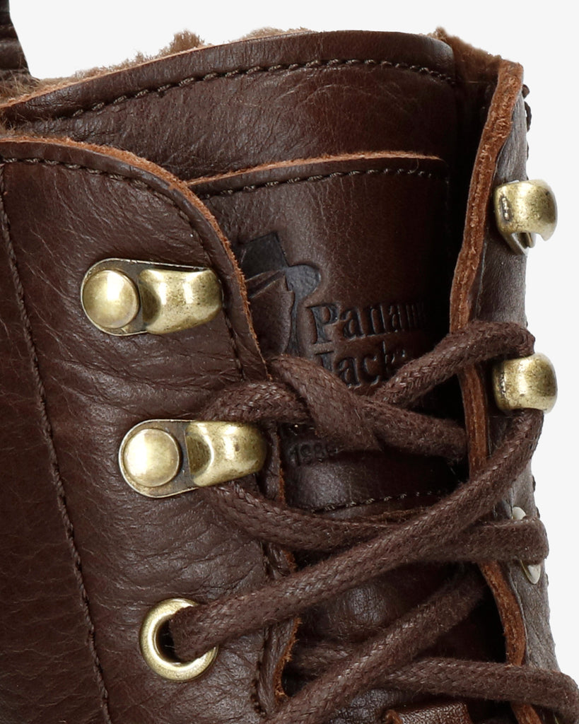 Fara Trav botas de piel con forro interior de pelo. marron