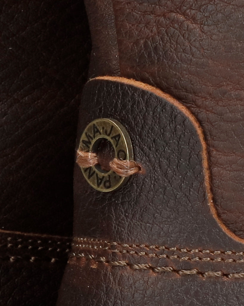 Fedro Igloo botas de piel con forro interior de pelo natural. castaño