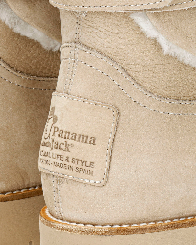 Felia Igloo Trav botas de piel con forro interior de pelo natural. crudo