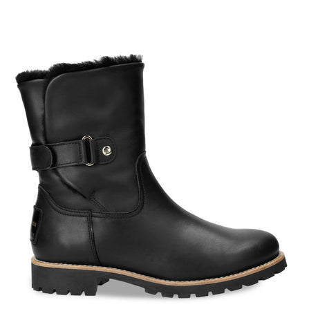 Felia Igloo Trav botas de piel con forro interior de pelo natural. negro