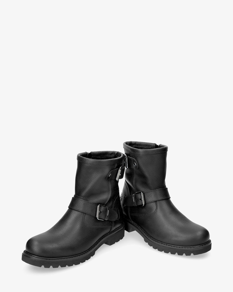 Felina Igloo botas de piel con forro interior de pelo natural. negro