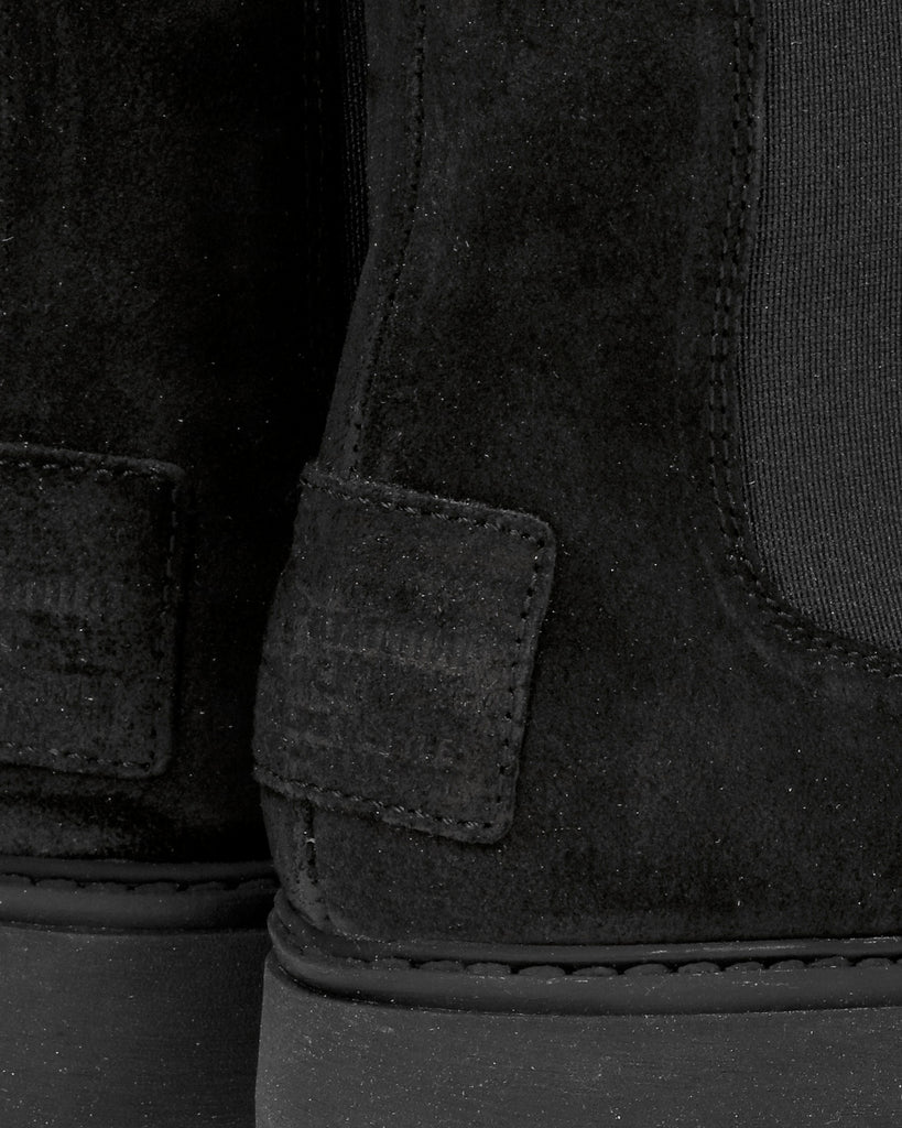 Francesca botas de piel con forro interior de piel. negro