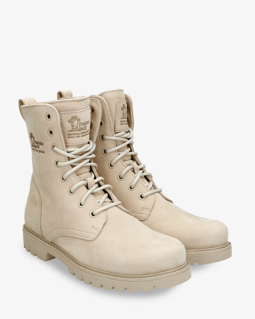 Frisia botas de piel con forro interior de piel. crudo