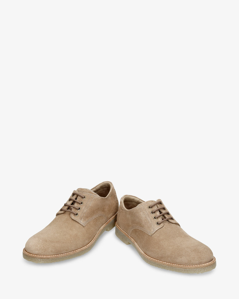 Gante zapatos de piel con forro interior de piel. taupe