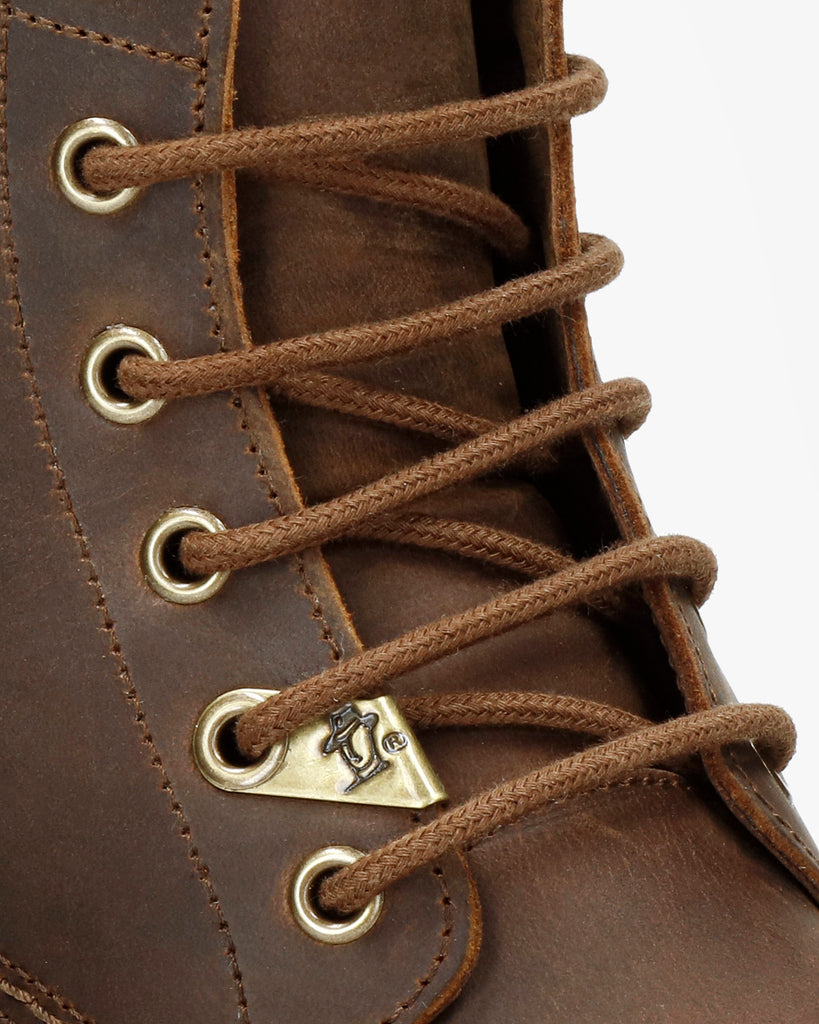 Glasgow Igloo botines de piel con forro interior de pelo natural. cuero