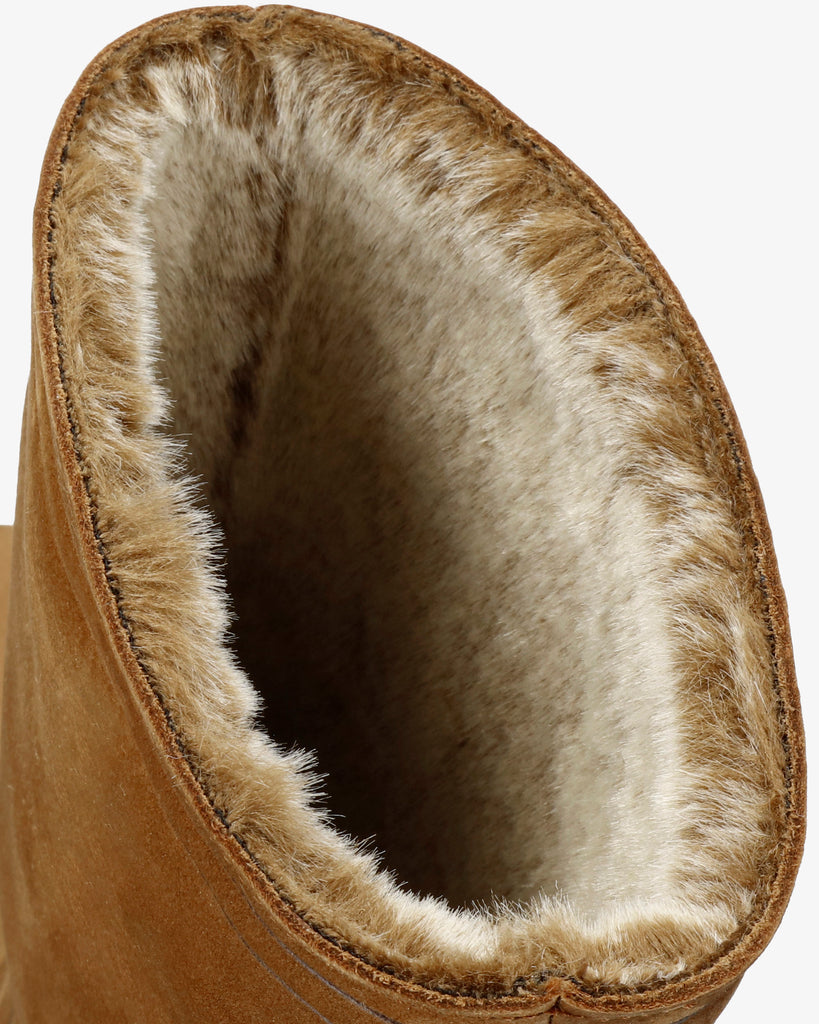 Neck botas de piel con forro interior de pelo. cuero