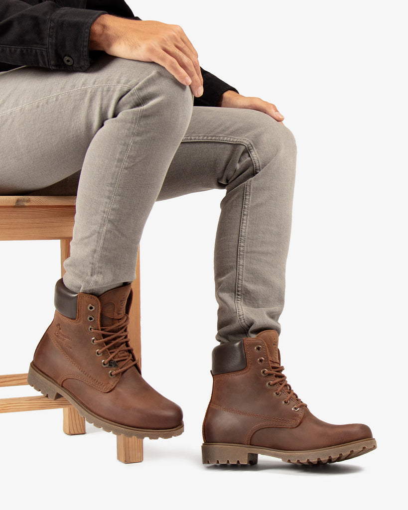 Panama 03 botas de piel con forro interior de piel. cuero