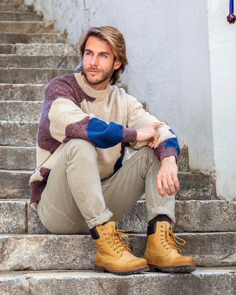 Panama 03 botas de piel con forro interior de piel. vintage