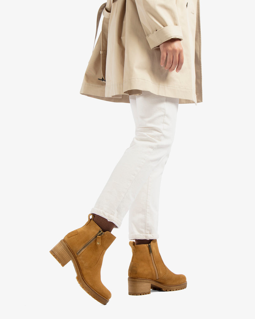 Pauline botines de piel con forro interior de piel. cuero