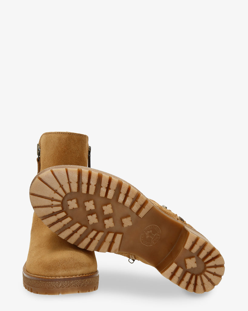 Pauline botines de piel con forro interior de piel. cuero