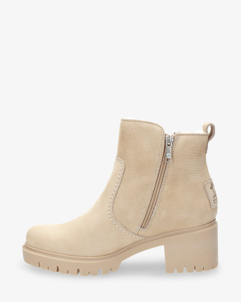 Pauline Gtx botín de piel con forro interior de gore-tex®. crudo