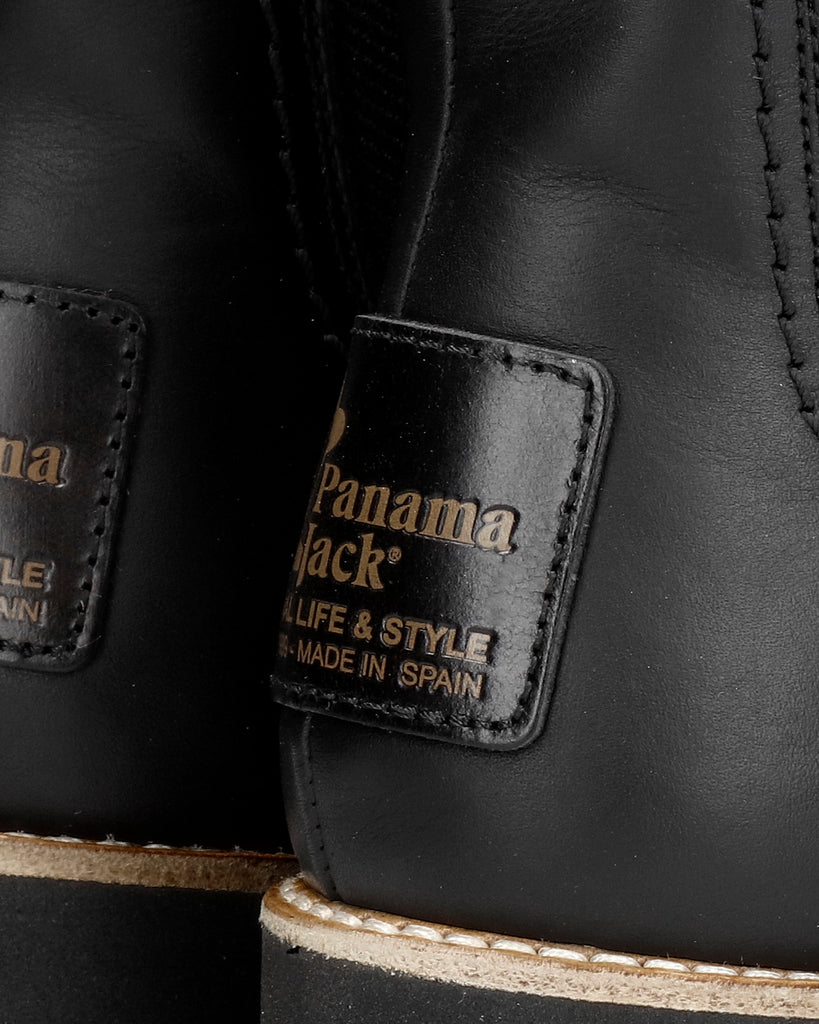 Pia Trav botines de piel con forro interior de pelo. negro