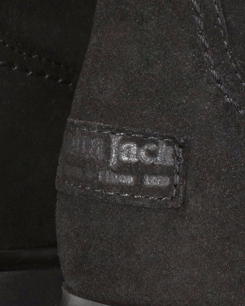 Piola botas de piel con forro interior de pelo. negro