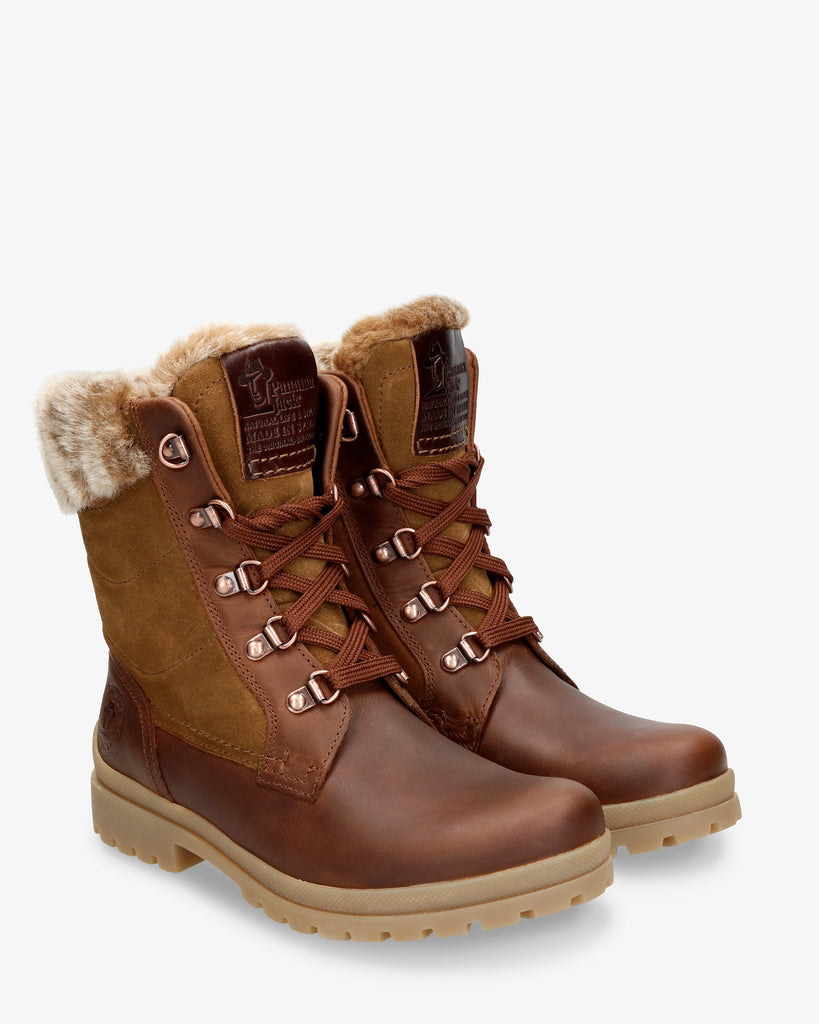 Tuscani botas de piel con forro interior de pelo. cuero